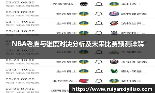 NBA老鹰与雄鹿对决分析及未来比赛预测详解